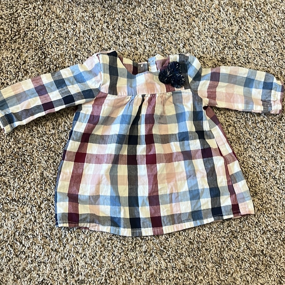 H&M plaid dress 4-6month girl